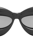Inflated Black Cat Eye Sunglasses