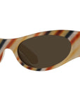 Signature Brown Geometric Sunglasses