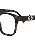 FF Diamonds Havana Square Eyeglasses