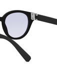 Aluminium Black Pantos Eyeglasses