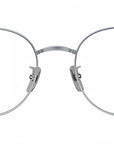 Titanium Matte Silver Geometric Eyeglasses