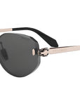 Serpenti Forever Rose Gold Oval Sunglasses