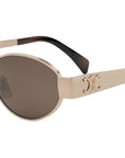 Metal Triomphe Rose Gold Oval Sunglasses