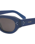 3 Dots Blue Geometric Sunglasses