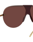 Slim Bordeaux Mask Sunglasses