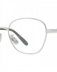 Slim Silver Geometric Eyeglasses
