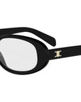 Triomphe Mini Black Oval Sunglasses