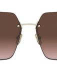Fendi First Light Gold Square Sunglasses
