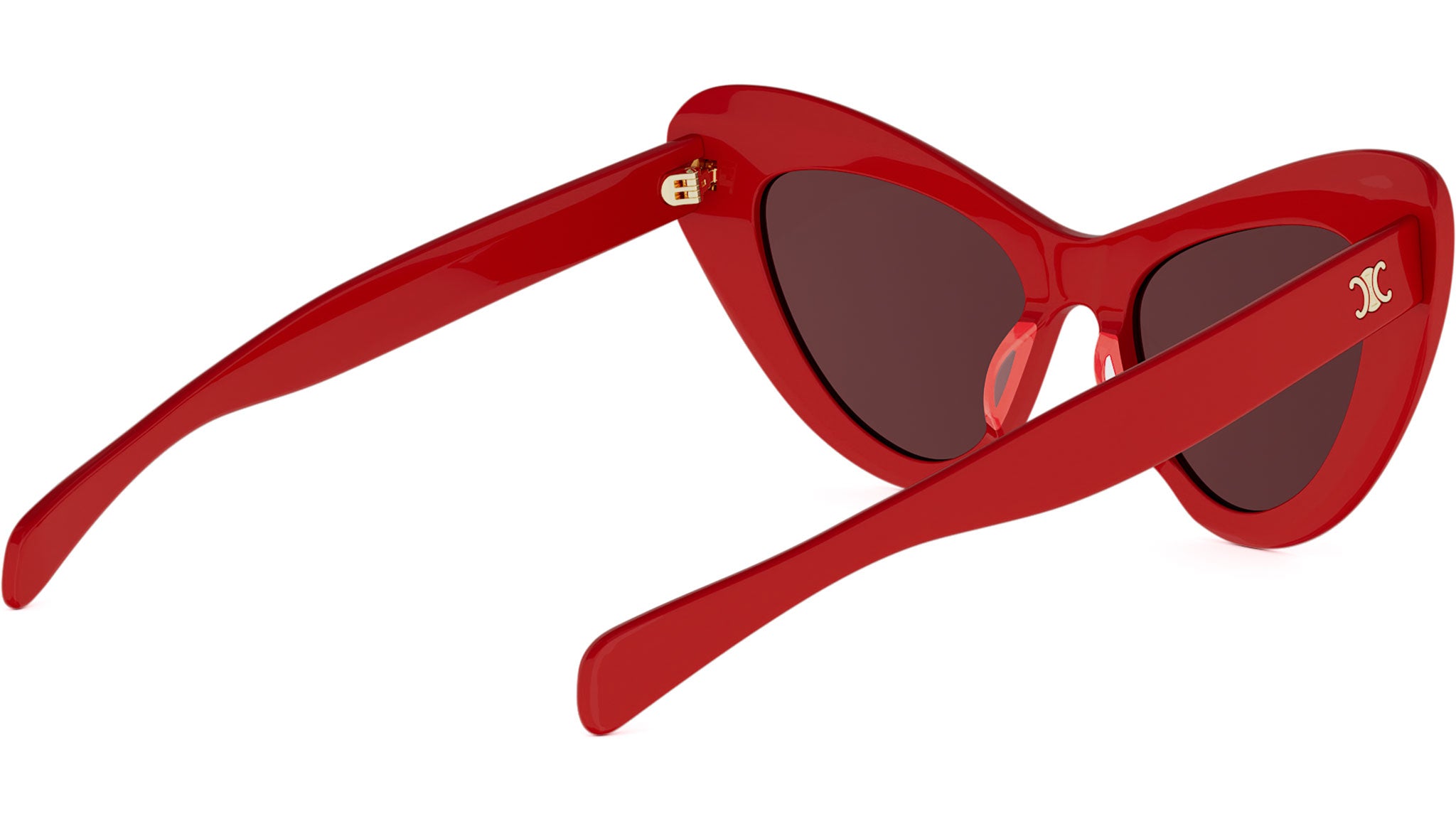 Triomphe Mini HD Red Cat Eye Sunglasses