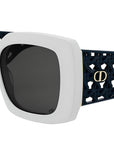 VeryDior S1I White Geometric Sunglasses