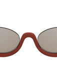FF Diamonds Red Oval Sunglasses