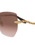 Serpenti Viper Gold Geometric Sunglasses