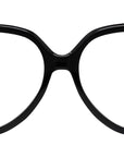 Slim Black Geometric Eyeglasses