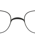 Titanium Matte Black Round Eyeglasses