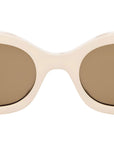 Triomphe Ivory Oval Sunglasses