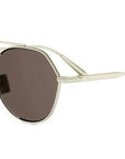 DiorBlackSuit R6U Gold Geometric Sunglasses