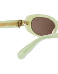 Dior Oblique B1I Green Oval Sunglasses