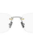 CD DiamondO S9U Silver Rectangular Eyeglasses