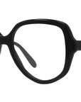 Slim Black Geometric Eyeglasses