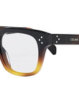 CELINE 3 Dots Black Rectangular Eyeglasses