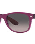 New Wayfarer RB2132 6606M3 matte violet on transparent vi