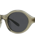 Slim Green Round Sunglasses