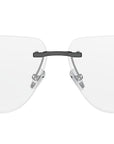 Bvlgari Aluminium Silver Geometric Eyeglasses