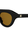Triomphe Mini Black Round Sunglasses