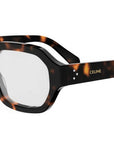 CELINE 3 Dots Tortoise Geometric Eyeglasses