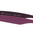 New Wayfarer RB2132 6606M3 matte violet on transparent vi