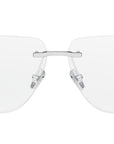 Bvlgari Aluminium Silver Geometric Eyeglasses
