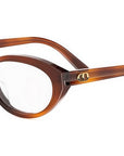 DiorGlowO B1I Brown Oval Eyeglasses