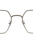 Metal Matte Khaki Geometric Sunglasses