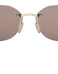 Serpenti Forever Gold Oval Sunglasses