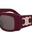 Maxi Triomphe Red Rectangular Sunglasses