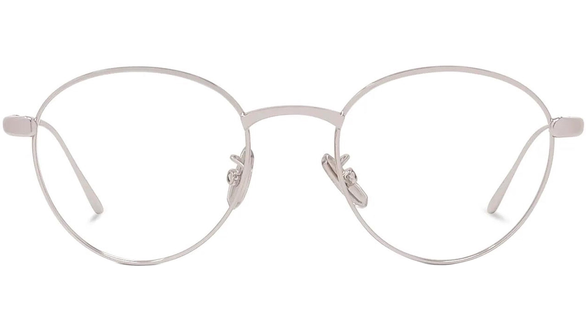 Slim Silver Round Sunglasses