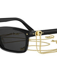 Petit CD S1I Black Rectangular Sunglasses