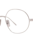 Slim Silver Round Eyeglasses
