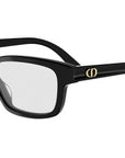 DiorGlowO S2I Black Rectangular Eyeglasses