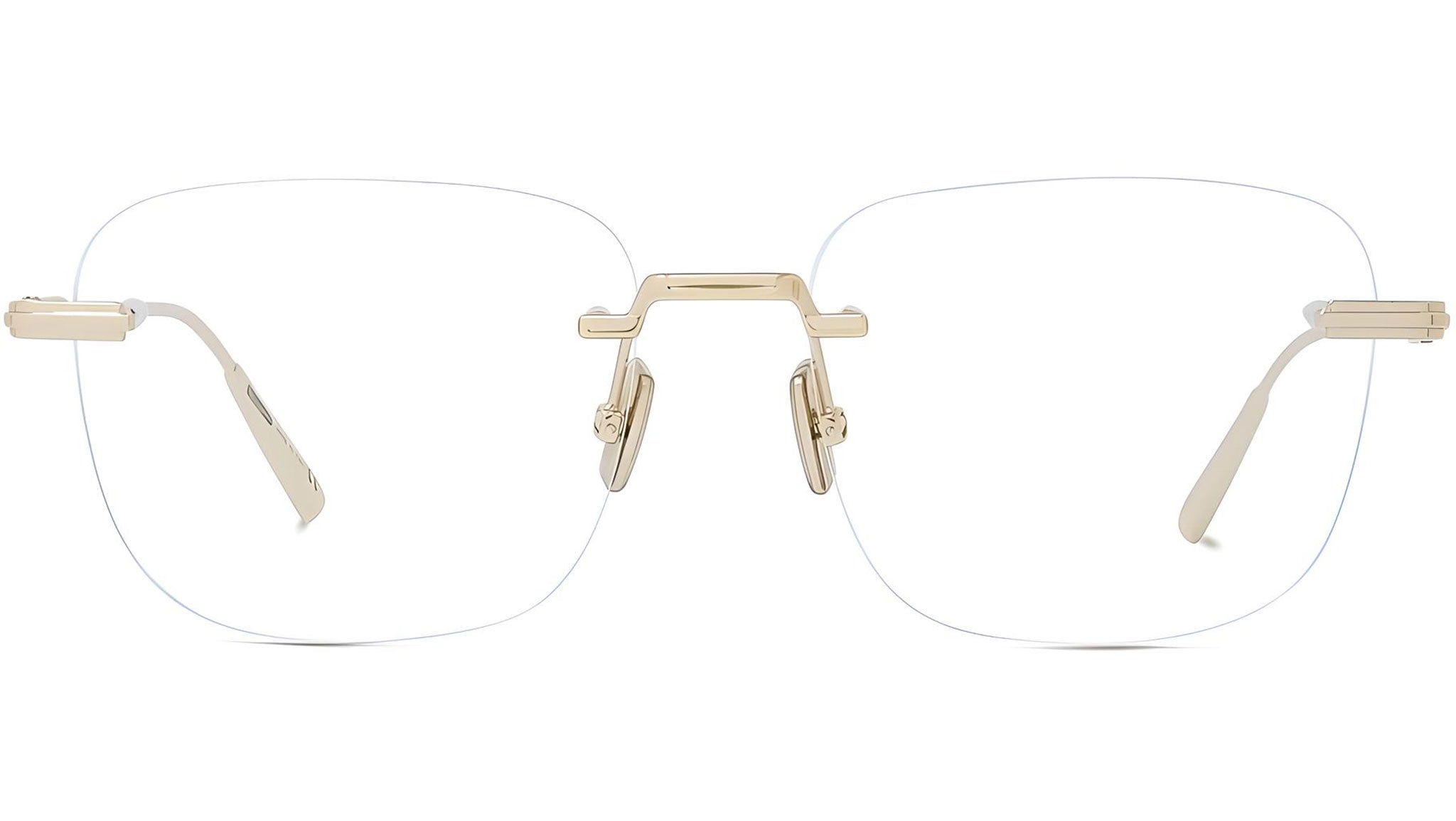 DiorBlackSuitO S3U Gold Square Eyeglasses