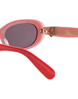 Dior Oblique B1I Red Oval Sunglasses
