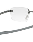 Flex Silver Rectangular Eyeglasses