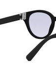 Aluminium Black Pantos Eyeglasses