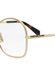 Metal Gold Geometric Eyeglasses