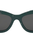Bvlgari Roma Green Geometric Sunglasses