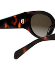 Triomphe Stamp Havana Round Sunglasses