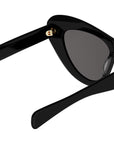 Triomphe Mini HD Black Cat Eye Sunglasses