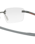 Flex Silver Rectangular Eyeglasses