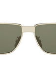 Metal Triomphe Gold Rectangular Sunglasses
