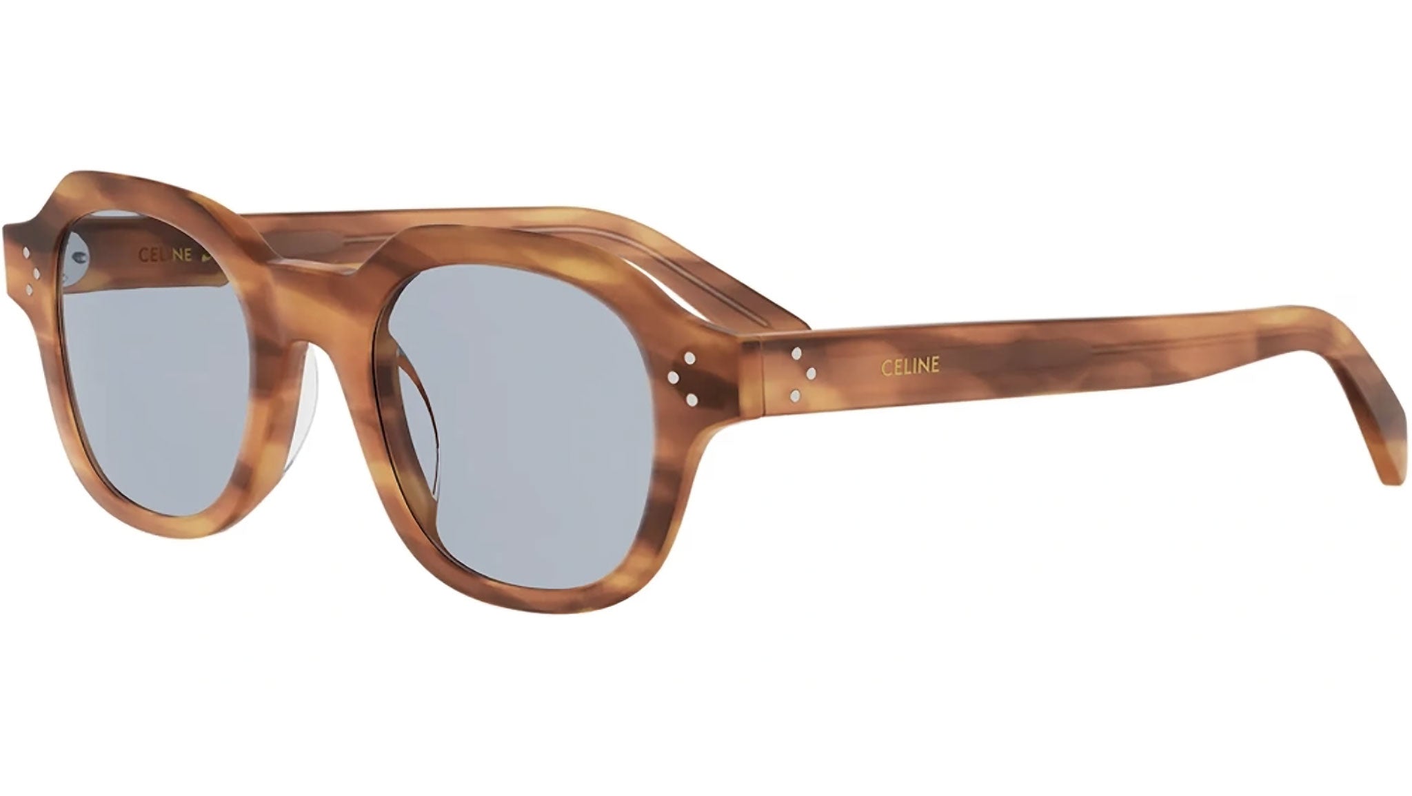 CELINE 3 Dots HD Havana Square Sunglasses